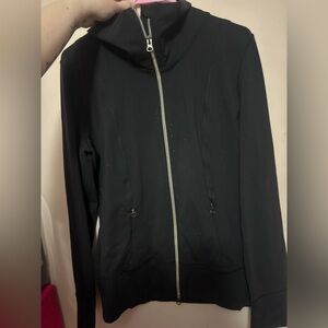 Lululemon black zip up sweater size 12